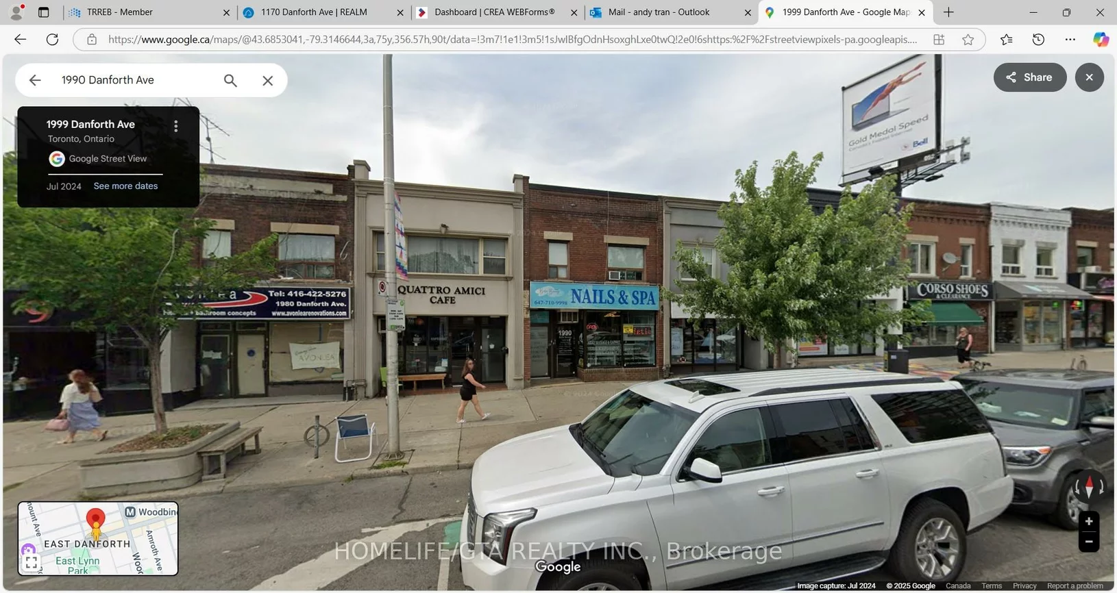 1990, Danforth, Danforth, Toronto