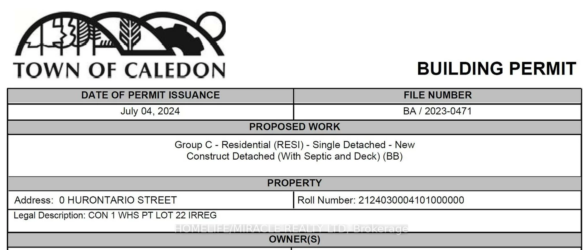 Lot 22, Hurontario, Rural Caledon, Caledon
